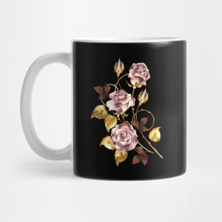 Composition with Pink Gold Roses Mug